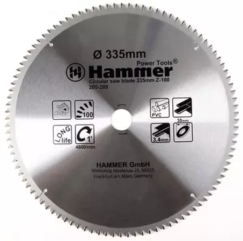 Диск пильный твердосплавный HAMMER