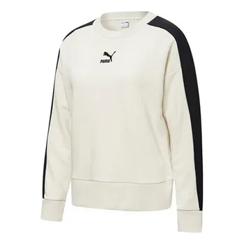 Свитер classics t7 crewneck sweatshirt 'white black' Puma, белый
