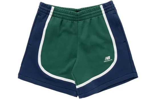 Hoops флисовые повседневные шорты мужские зеленые New Balance, зеленый