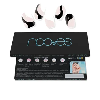 Накладные ногти Lminas De Uas De Gel Premium Glam #White Cow Nooves, 20 шт