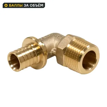 Угол комбинированный 90° Рехау 1/2"х16 мм НР латунь
