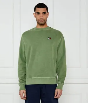 Толстовка Tommy Jeans Relaxed Fit, зеленый