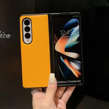 Для Samsung Galaxy Z Fold 4 3 2 5g чехол роскошный деловой простой кожаный ультратонкий матовый противоударный защитный чехол аксессуары for Galaxy Z Fold 3 зелёный