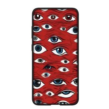 Чехол для телефона Samsung Galaxy S24 S23 iPhone 15 14 Xiaomi Redmi Note 13 12 11 8 10 9 Pro Max X XR OPPO A15 Huawei жуткий страшный чехол для глаз for Samsung Galaxy Note 9 аэро