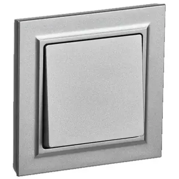 Выключатель одноклавишный в сборе IEK BR-V10-0-10-K47-F BRITE 10А ВСР10-1-0-БрА Алюминиевый