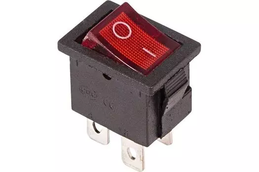 Выключатель Rexant 06-0300-A клавишный 250V 6А (4с) ON-OFF красный с подсветкой Mini (RWB-207, SC-768)