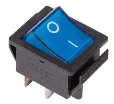 Выключатель Rexant 36-2331-1 клавишный 250V 16А (4с) ON-OFF синий с подсветкой (RWB-502, SC-767, IRS-201-1)