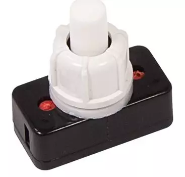 Выключатель Rexant 36-3010 кнопка 250V 1А (2с) ON-OFF белый (PBS-17A2) (для настольной лампы)