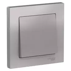 Выключатель Schneider Electric ATN000312 AtlasDesign, 1-клавишный, сх.1, 10АХ, в сборе, алюминий