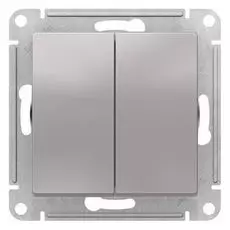 Выключатель Schneider Electric ATN000351 AtlasDesign, 2-клавишный, сх.5, 10АХ, механизм, алюминий