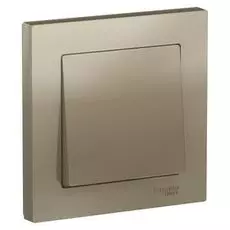 Выключатель Schneider Electric ATN000512 AtlasDesign, 1-клавишный, сх.1, 10АХ, в сборе, шампань
