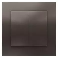 Выключатель Schneider Electric ATN000652 AtlasDesign, 2-клавишный, сх.5, 10АХ, в сборе, мокко