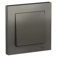 Выключатель Schneider Electric ATN000912 AtlasDesign, 1-клавишный, сх.1, 10АХ, в сборе, сталь