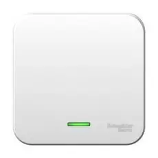 Выключатель Systeme Electric BLNVA061121 1-клавишный с подсветкой, 6А, 250В, монтажная пластина (белый) наруж