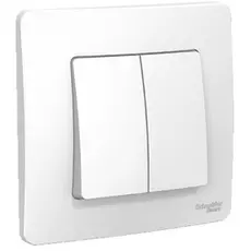 Выключатель Systeme Electric BLNVS006501 2-клавишный, 6А, 250В (белый) внутр