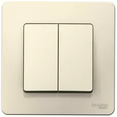 Выключатель Schneider Electric BLNVS010502 2-клавишный, 10А, 250B Молочный внутр