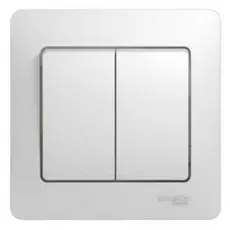 Выключатель Schneider Electric GSL000152 2-клавишный, сх.5 (в сборе с рамкой)