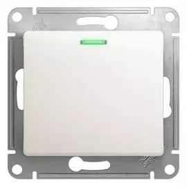 Выключатель Schneider Electric GSL000613 1-клавишный с подсветкой сх.1а, 10AX перламутр