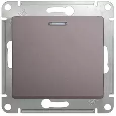 Выключатель Schneider Electric GSL001213 Glossa 1-клавишный с подсветкой механизм сх.1а (платина)