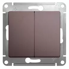 Выключатель Schneider Electric GSL001251 Glossa 2-клавишный сх.5 (платина)