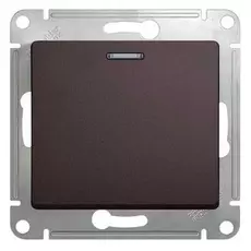 Выключатель Schneider Electric GSL001313 Glossa 1-клавишный с подсветкой механизм сх.1а (графит)