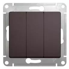 Выключатель Schneider Electric GSL001331 Glossa 3-клавишный сх.3 (графит)