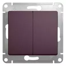 Выключатель Systeme Electric GSL001451 GLOSSA 2-клавишный сх.5 (сиреневый туман)