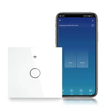 Выключатель сенсорый одноклавишный Moes ZS-EU1-WH-MS ZigBee Smart Switch белый