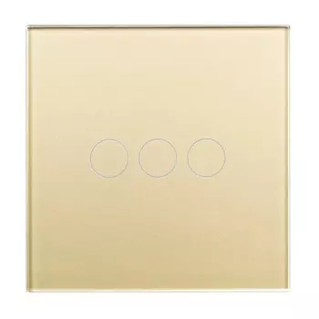 Выключатель Sibling Powerlite-WS3G (золотой) 3 кнопочный