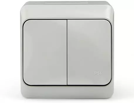 Выключатель TOKOV ELECTRIC TKE-NX-V2-C06-IP54 2-кл. ОП Nix 10А IP54 250В сер