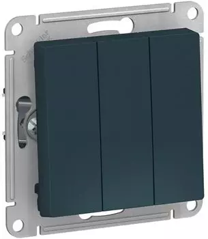 Выключатель трехклавишный Systeme Electric ATN000831 AtlasDesign сх.1+1+1, 10АХ, механизм, Изумруд