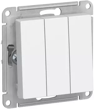 Выключатель трехклавишный Systeme Electric ATN001331 AtlasDesign сх.1+1+1, 10АХ, механизм, лотос