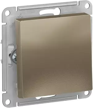 Выключатель одноклавишный Systeme Electric ATN000521 AtlasDesign 2-полюсный, 10А, механизм, Шампань
