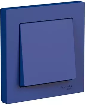 Выключатель одноклавишный Systeme Electric ATN001112 AtlasDesign сх.1, 10АХ, в сборе, Аквамарин