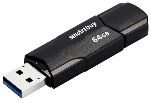 Накопитель USB 2.0 64GB SmartBuy SB64GBCLU-K Clue, чёрный
