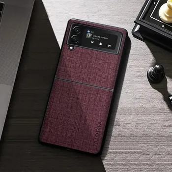 Обычный тканевый чехол с защитой от падения для мобильного телефона Samsung Galaxy Z Flip3 Flip 3 5g Тонкий чехол без отпечатков пальцев for Galaxy z flip 3 синий