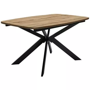Стол DikLine B140 Дуб Галифакс (ЛДСП EGGER),опоры черные Dikline