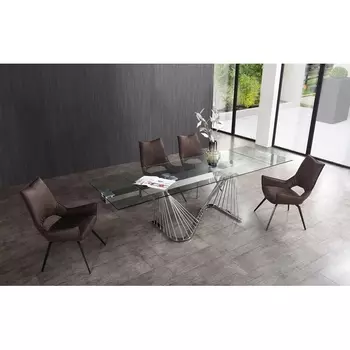 Стол DT9118GS (180) прозрачный, шт ESF DT9118GS(180)clear