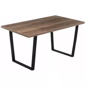 Стол Woodville Эльпатия 130 дуб велингтон / черный матовый 420992