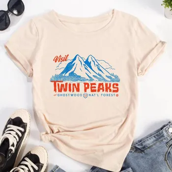 Футболка унисекс Twin Peaks woУнисекс уличная футболка женская аниме японская одежда S