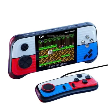 Портативная игровая консоль G9, 3-дюймовый цветной экран, перезаряжаемая, ретро-стиль, классические игры 666, интерактивное игровое устройство для двух игроков, подарок 16*6.8*2.4cm,singles красный/синий