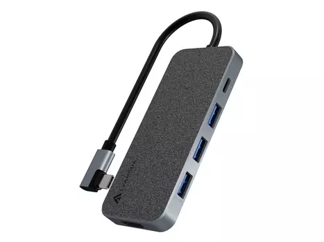 USB-хаб Lyambda LC129 Type-C (3xUSB 3.0, USB Type-C, HDMI), Серый Док-станция LC129