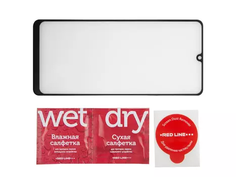 Защитное стекло Red Line для смартфона Samsung Galaxy A31, 3D, Full Screen, Full Glue, Прозрачное с черной рамкой УТ000020416