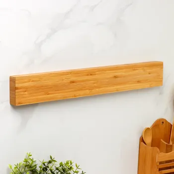 Держатель для ножей магнитный magistro bamboo, 43 см, бамбук