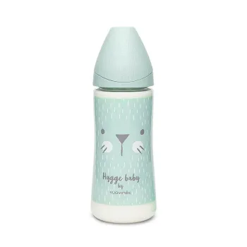 Бутылка Suavinex Hugge Baby "Зеленый зайка с крапинками", 360 мл