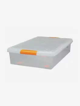 Короб для xранения IRIS OHYAMA THIN BOX 34л, прозрачный, Серый