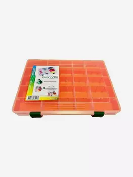 Коробка рыболовная для приманок Fisherbox 310 (31x23x04 ) большая оранжевая, Оранжевый