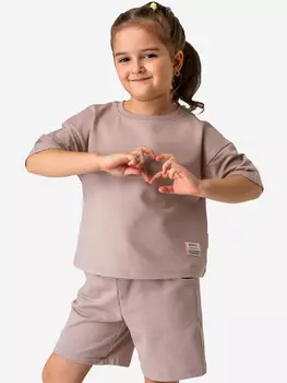 Костюм для девочек оверсайз Bonito kids, Коричневый