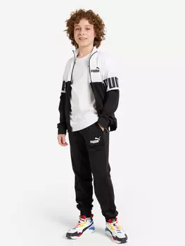 Костюм для мальчиков PUMA Power Colorblock, Черный, размер 153-164