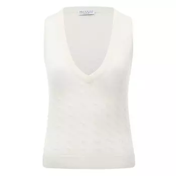 Топ из хлопка и шерсти Brunello Cucinelli